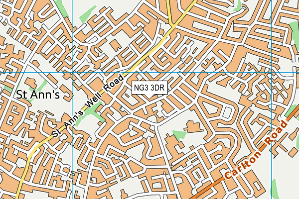 NG3 3DR map - OS VectorMap District (Ordnance Survey)