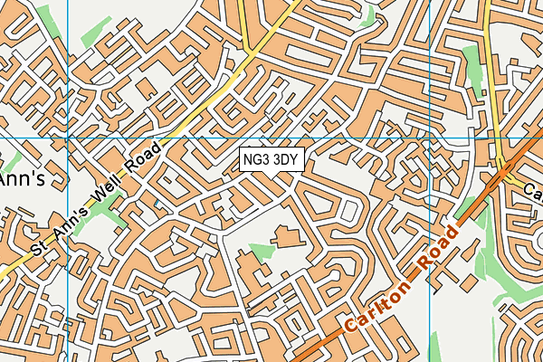NG3 3DY map - OS VectorMap District (Ordnance Survey)