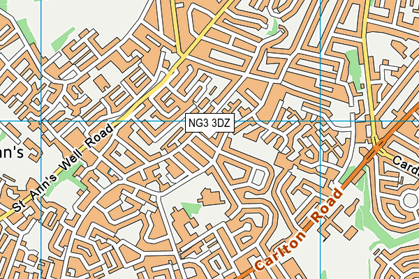NG3 3DZ map - OS VectorMap District (Ordnance Survey)