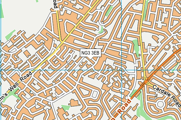 NG3 3EB map - OS VectorMap District (Ordnance Survey)