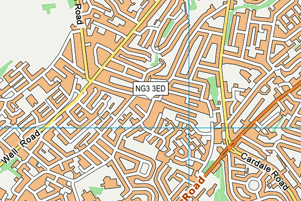 NG3 3ED map - OS VectorMap District (Ordnance Survey)