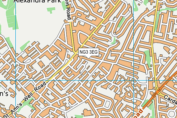 NG3 3EG map - OS VectorMap District (Ordnance Survey)