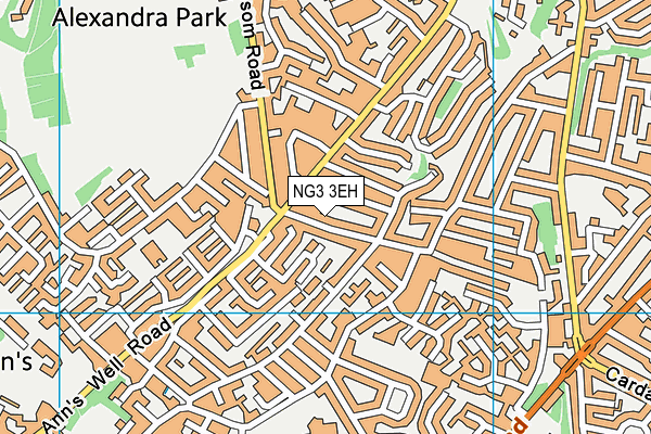 NG3 3EH map - OS VectorMap District (Ordnance Survey)