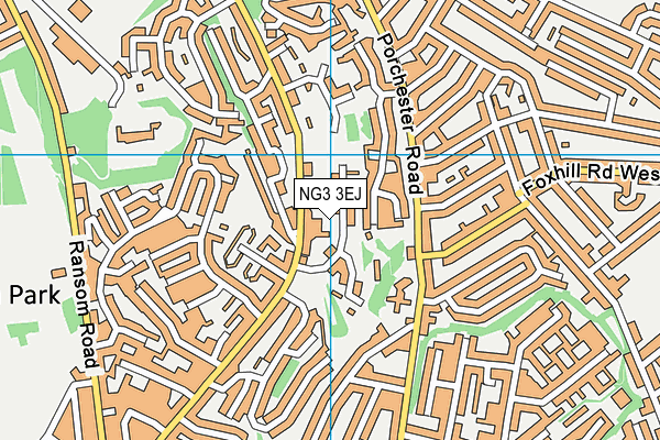 NG3 3EJ map - OS VectorMap District (Ordnance Survey)