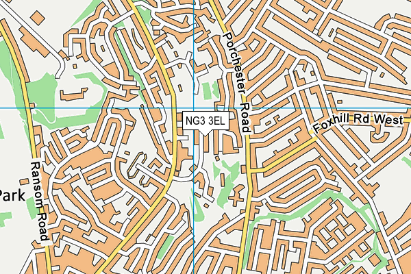 NG3 3EL map - OS VectorMap District (Ordnance Survey)