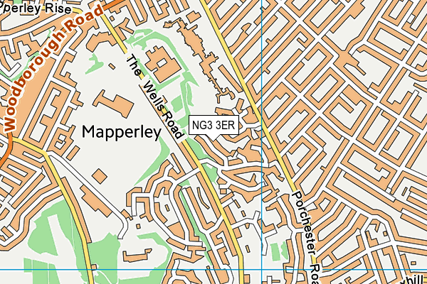 NG3 3ER map - OS VectorMap District (Ordnance Survey)