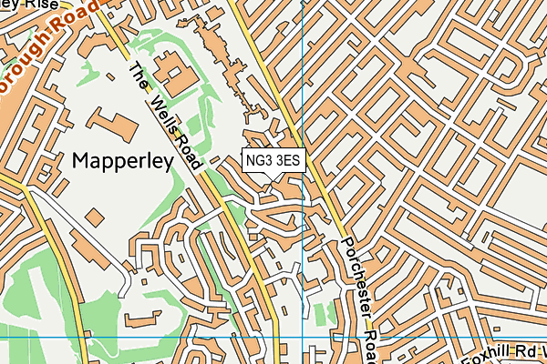 NG3 3ES map - OS VectorMap District (Ordnance Survey)