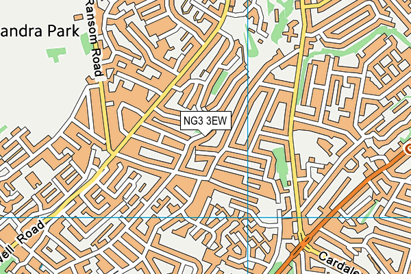 NG3 3EW map - OS VectorMap District (Ordnance Survey)