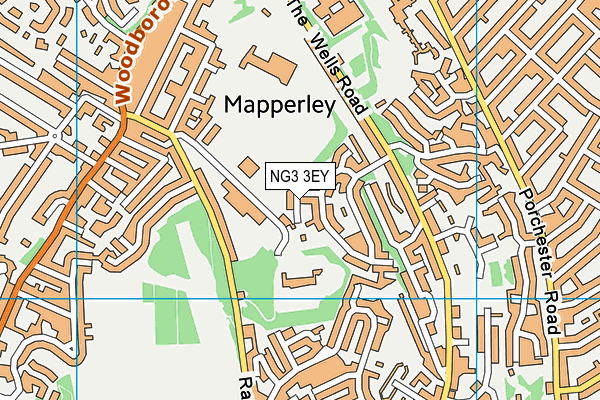 NG3 3EY map - OS VectorMap District (Ordnance Survey)