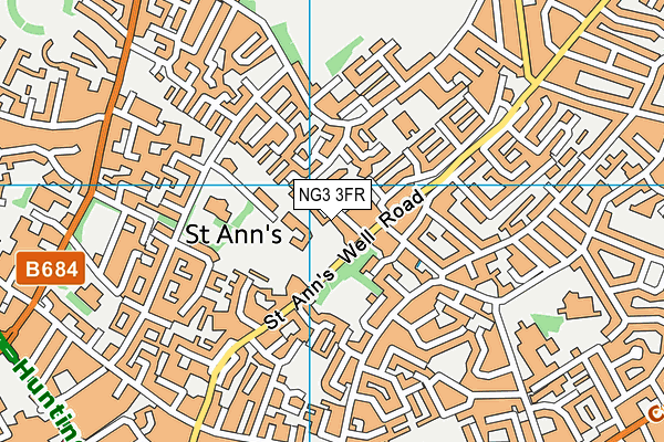 NG3 3FR map - OS VectorMap District (Ordnance Survey)