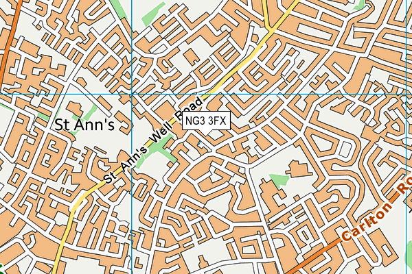 NG3 3FX map - OS VectorMap District (Ordnance Survey)
