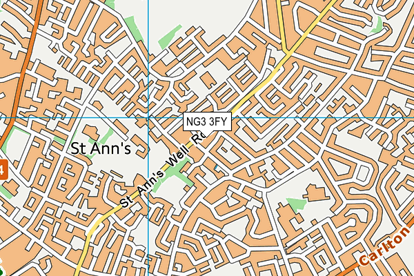 NG3 3FY map - OS VectorMap District (Ordnance Survey)