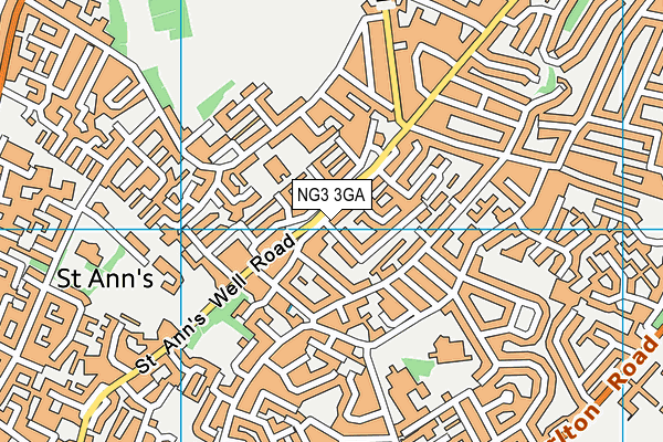 NG3 3GA map - OS VectorMap District (Ordnance Survey)