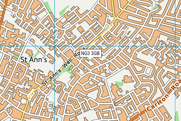 NG3 3GB map - OS VectorMap District (Ordnance Survey)