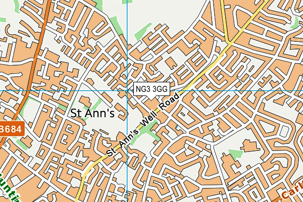 NG3 3GG map - OS VectorMap District (Ordnance Survey)