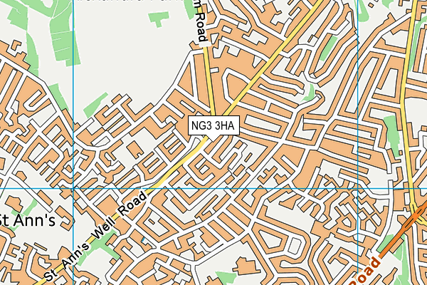 NG3 3HA map - OS VectorMap District (Ordnance Survey)