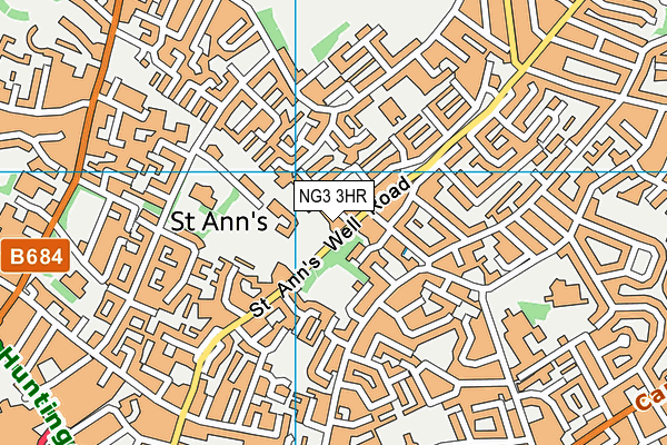 NG3 3HR map - OS VectorMap District (Ordnance Survey)