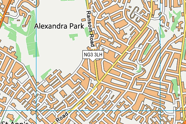 NG3 3LH map - OS VectorMap District (Ordnance Survey)