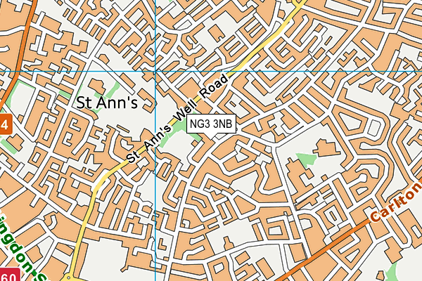 NG3 3NB map - OS VectorMap District (Ordnance Survey)