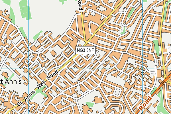 NG3 3NF map - OS VectorMap District (Ordnance Survey)