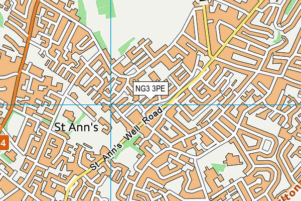 NG3 3PE map - OS VectorMap District (Ordnance Survey)