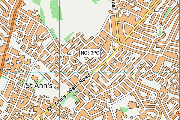 NG3 3PG map - OS VectorMap District (Ordnance Survey)