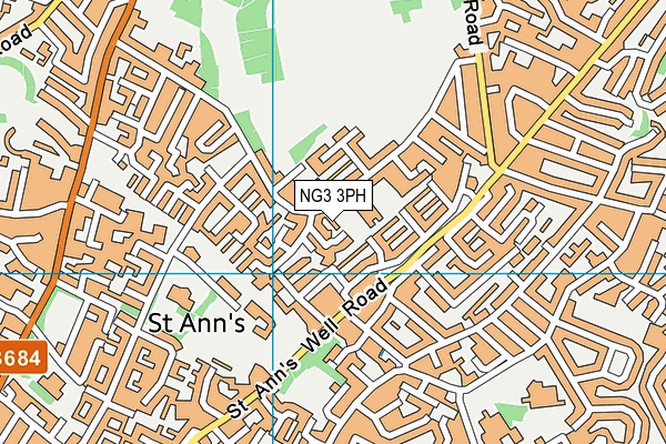 NG3 3PH map - OS VectorMap District (Ordnance Survey)