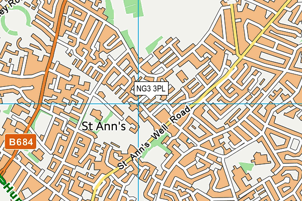 NG3 3PL map - OS VectorMap District (Ordnance Survey)
