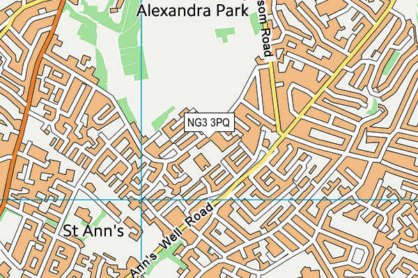 St Ann's Well Academy map (NG3 3PQ) - OS VectorMap District (Ordnance Survey)