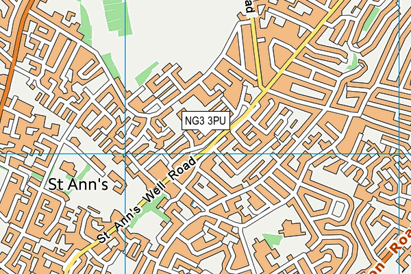 NG3 3PU map - OS VectorMap District (Ordnance Survey)