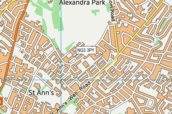 NG3 3PY map - OS VectorMap District (Ordnance Survey)