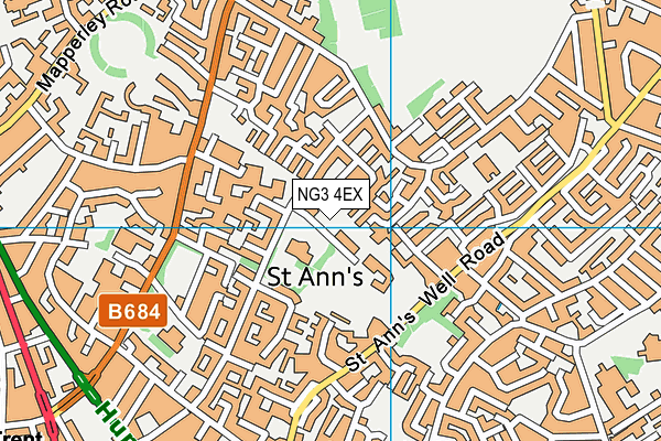 NG3 4EX map - OS VectorMap District (Ordnance Survey)