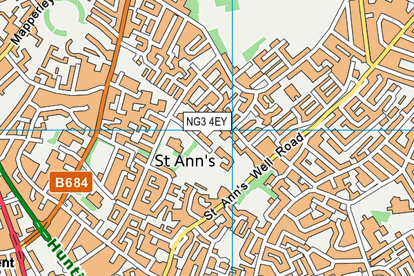 NG3 4EY map - OS VectorMap District (Ordnance Survey)