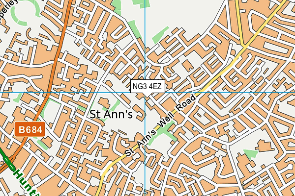 NG3 4EZ map - OS VectorMap District (Ordnance Survey)