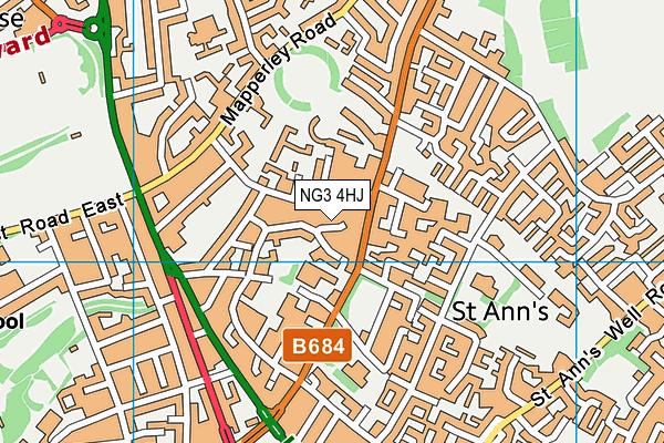 NG3 4HJ map - OS VectorMap District (Ordnance Survey)