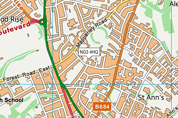 NG3 4HQ map - OS VectorMap District (Ordnance Survey)