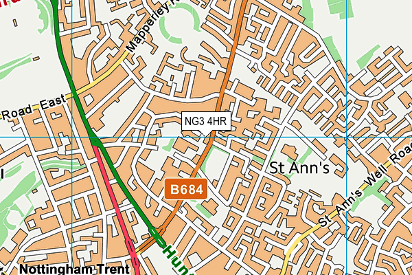 NG3 4HR map - OS VectorMap District (Ordnance Survey)