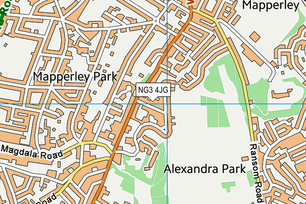 NG3 4JG map - OS VectorMap District (Ordnance Survey)