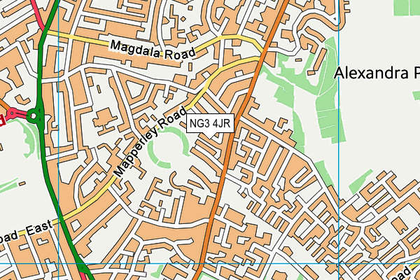 NG3 4JR map - OS VectorMap District (Ordnance Survey)
