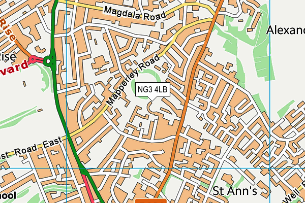 NG3 4LB map - OS VectorMap District (Ordnance Survey)