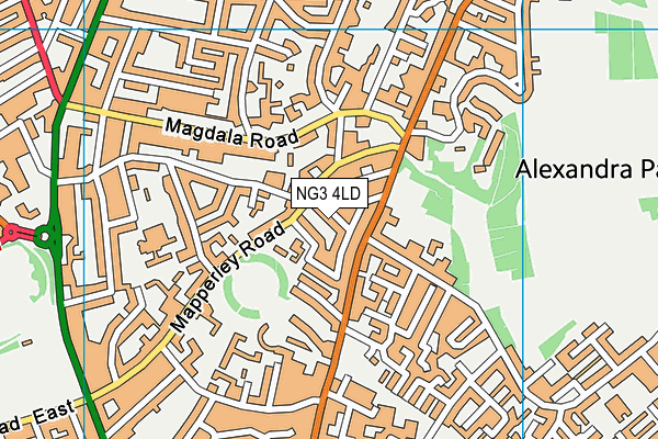 NG3 4LD map - OS VectorMap District (Ordnance Survey)