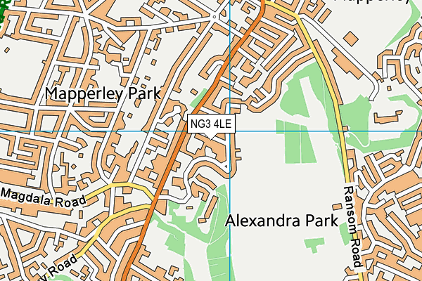 NG3 4LE map - OS VectorMap District (Ordnance Survey)