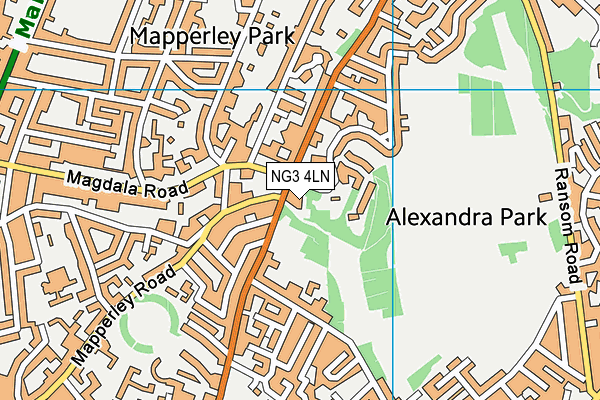 NG3 4LN map - OS VectorMap District (Ordnance Survey)