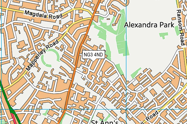 NG3 4ND map - OS VectorMap District (Ordnance Survey)