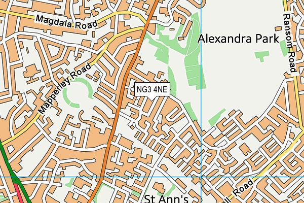 NG3 4NE map - OS VectorMap District (Ordnance Survey)