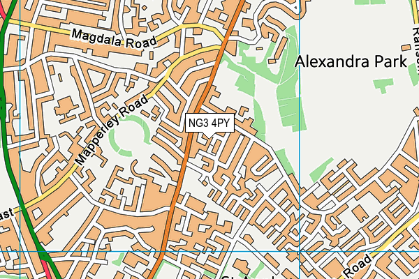 NG3 4PY map - OS VectorMap District (Ordnance Survey)