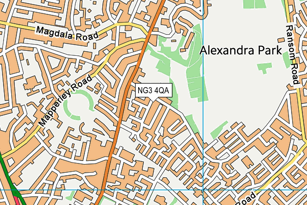 NG3 4QA map - OS VectorMap District (Ordnance Survey)