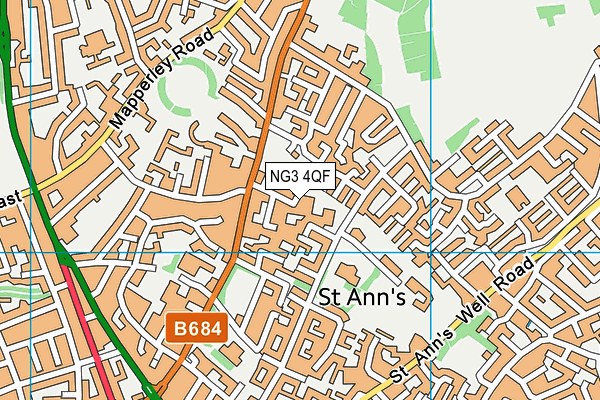 NG3 4QF map - OS VectorMap District (Ordnance Survey)