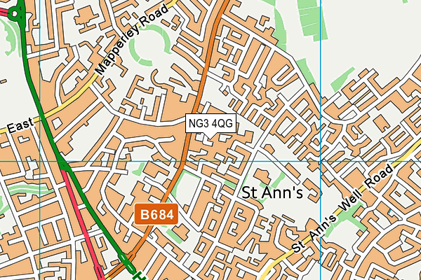 NG3 4QG map - OS VectorMap District (Ordnance Survey)