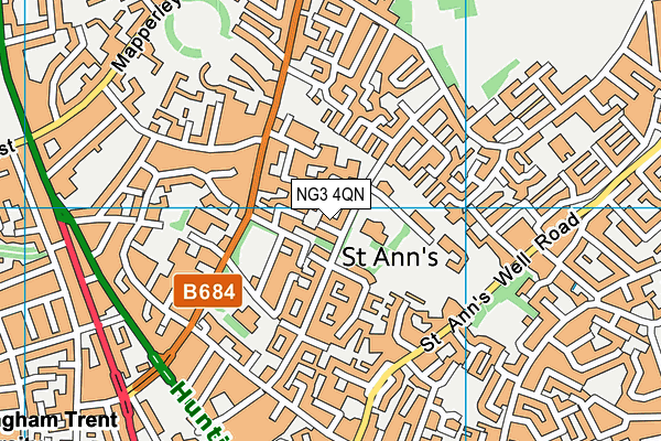 NG3 4QN map - OS VectorMap District (Ordnance Survey)